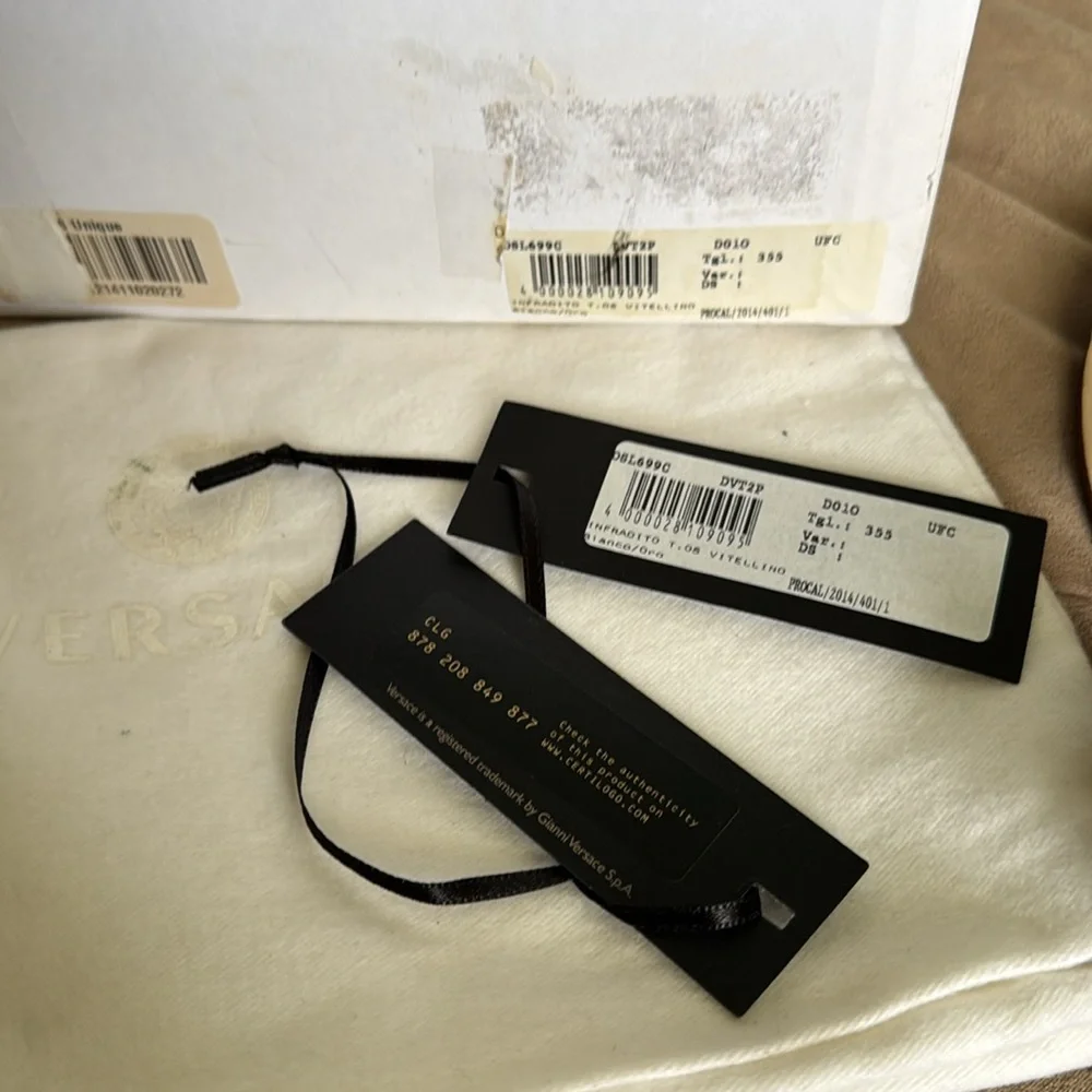 Authentic Versace White gold Medusa sandals 🩴 size 5.5 - Picture 12 of 15